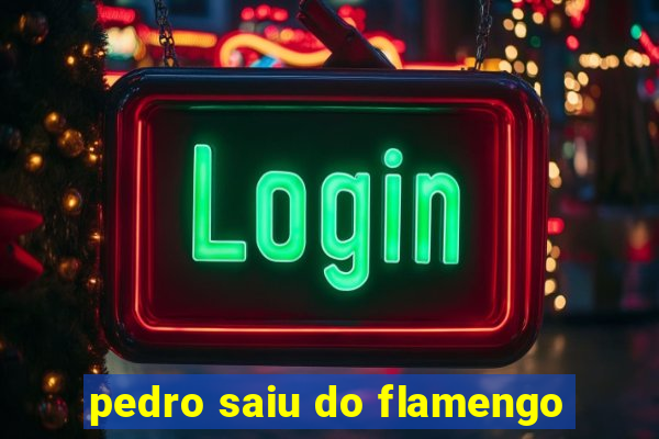 pedro saiu do flamengo